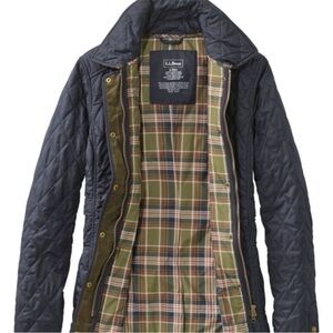 L.L. Bean Navy Quilted Utility Jacket
